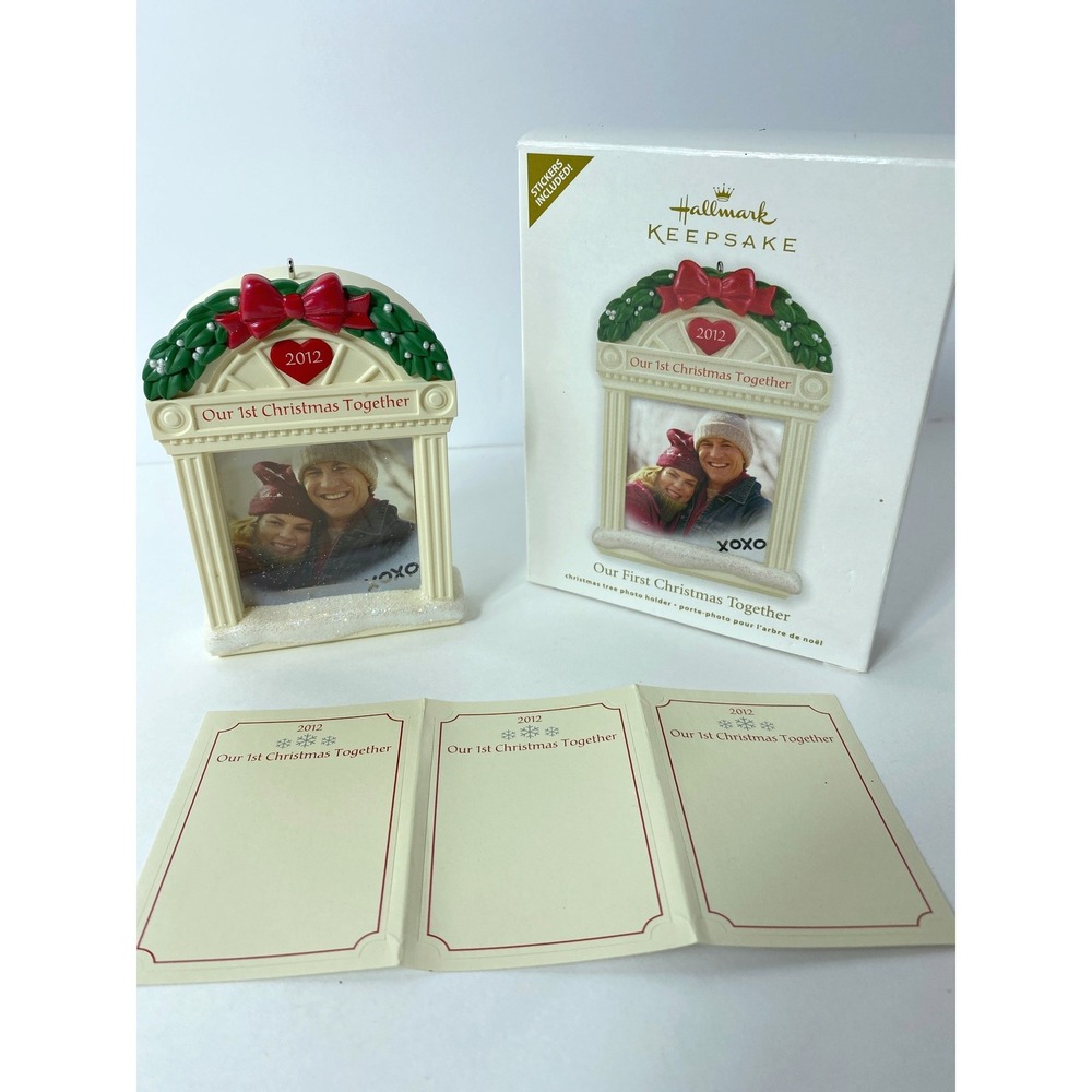 Hallmark Keepsake Ornament 2012 Our 1st Christmas Together Photo Holder Cream